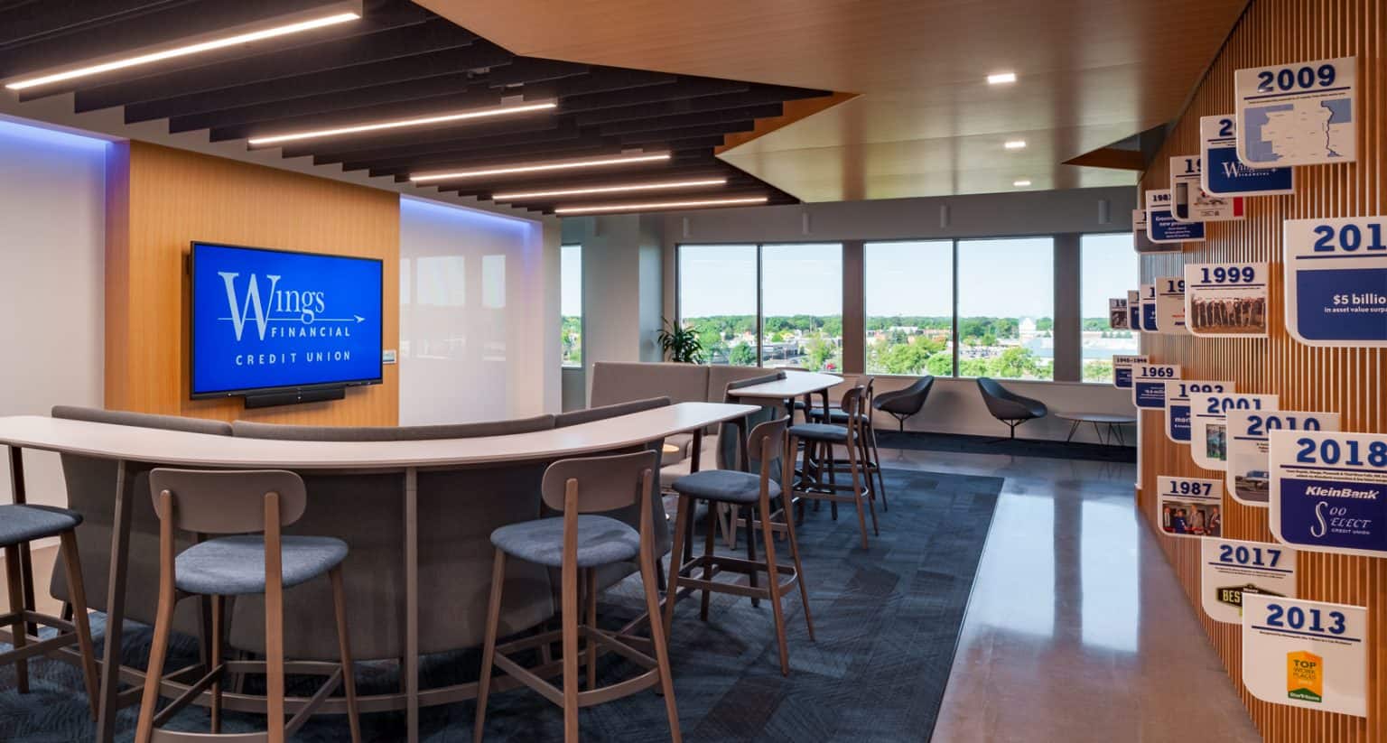 Wings Financial Credit Union Headquarters Renovation Pope Design Group